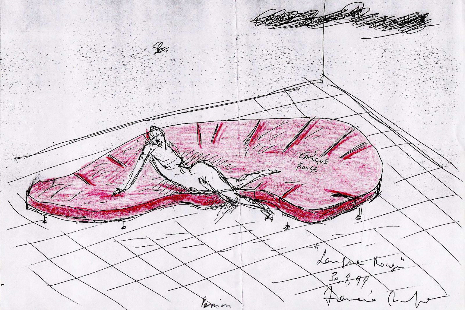 «Flap» ist mehr als ein Sofa, es ist mehr wie eine Insel, die es zu erforschen gilt. Die Idee dafür hielt der Designer Francesco Binfarè im Jahr 2019 auf Papier fest, bevor das ungewöhnliche Polstermöbel ab dem Jahr 2000 von Edra produziert wurde.